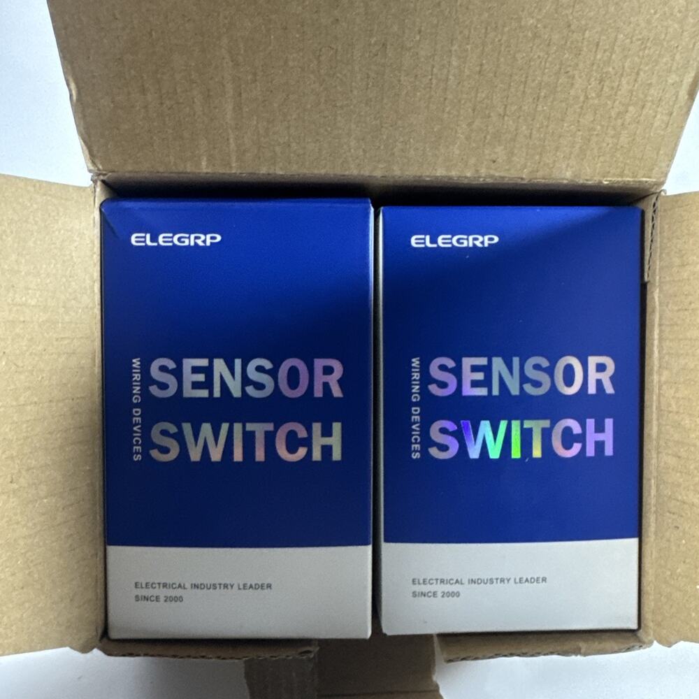 ELEGRP Single-Pole Occupancy Sensor Motion Activated Wall Switch Matte White 2Pc